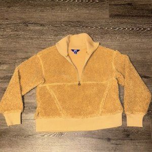 Joy Lab Sherpa Style Cozy Womens Jacket XS Extra Small Tan Beige NWOT